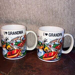 Six Flags Looney Tunes‎ I Love Grandma and Grandpa Mugs
